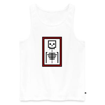 Knochen - Männer Premium Bio Tank Top - Weiß - Vorne - Michal (187cm)