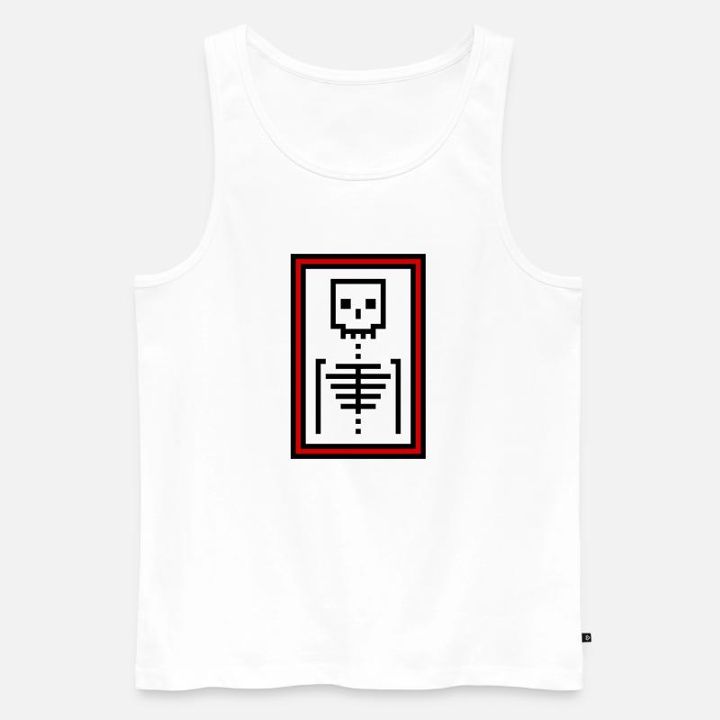Knochen - Männer Premium Bio Tank Top - Weiß