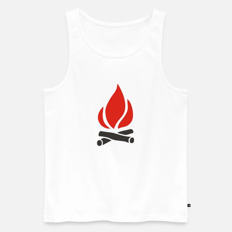 Lagerfeuer - Männer Premium Bio Tank Top - Weiß