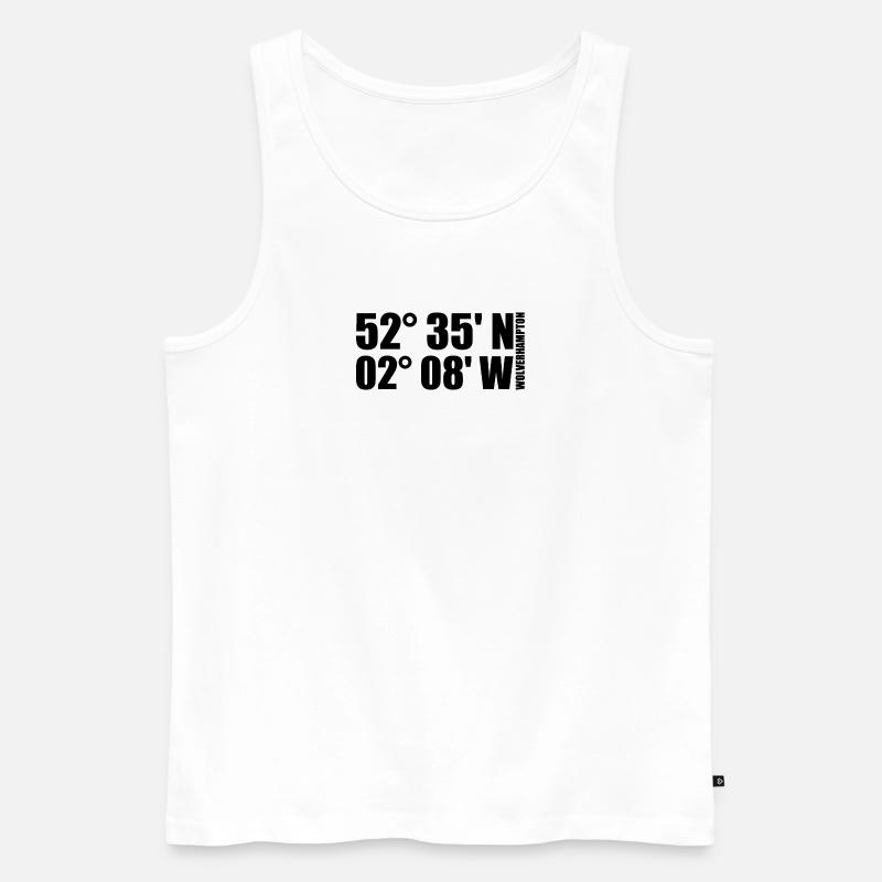 Coordonnées de Wolverhampton - Débardeur bio Premium Homme - blanc