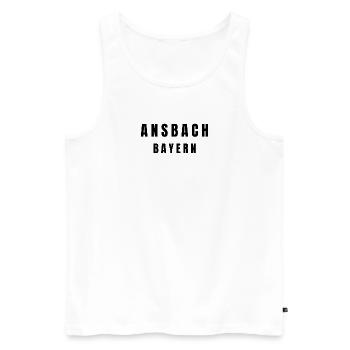 Ansbach Bayern - Männer Premium Bio Tank Top - Weiß - Vorne - AI Model Male 178 light (178cm)