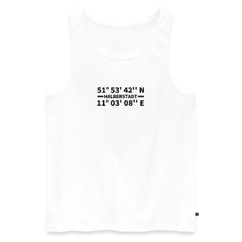 Halberstadt Coordinates - Men's Premium Organic Tank Top - white - Front - Michal (187cm)