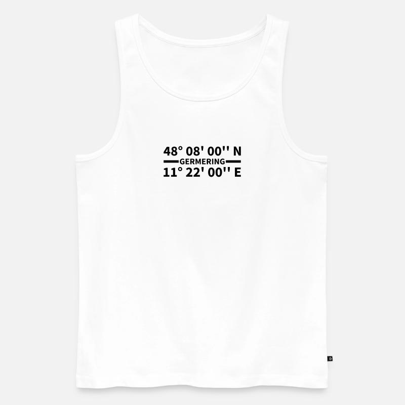 Germering Coordinates - Men's Premium Organic Tank Top - white
