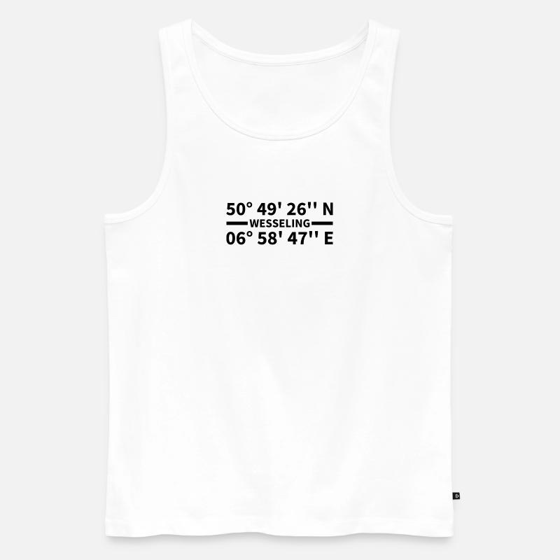 Wesseling coordinates - Men's Premium Organic Tank Top - white