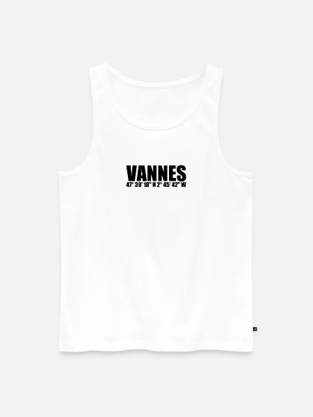 Vannes coordinates - Men's Premium Organic Tank Top - white