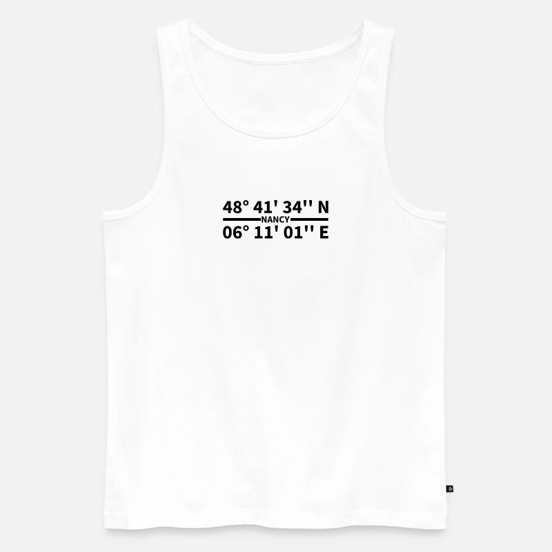 Nancy coordinates - Men's Premium Organic Tank Top - white