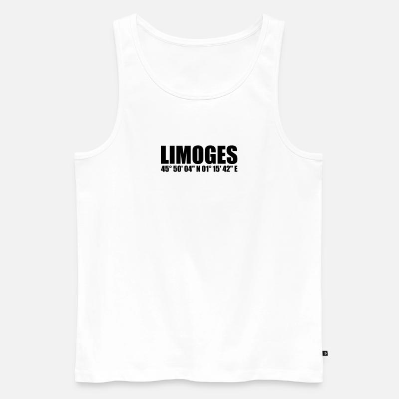 Limoges coordinates - Men's Premium Organic Tank Top - white