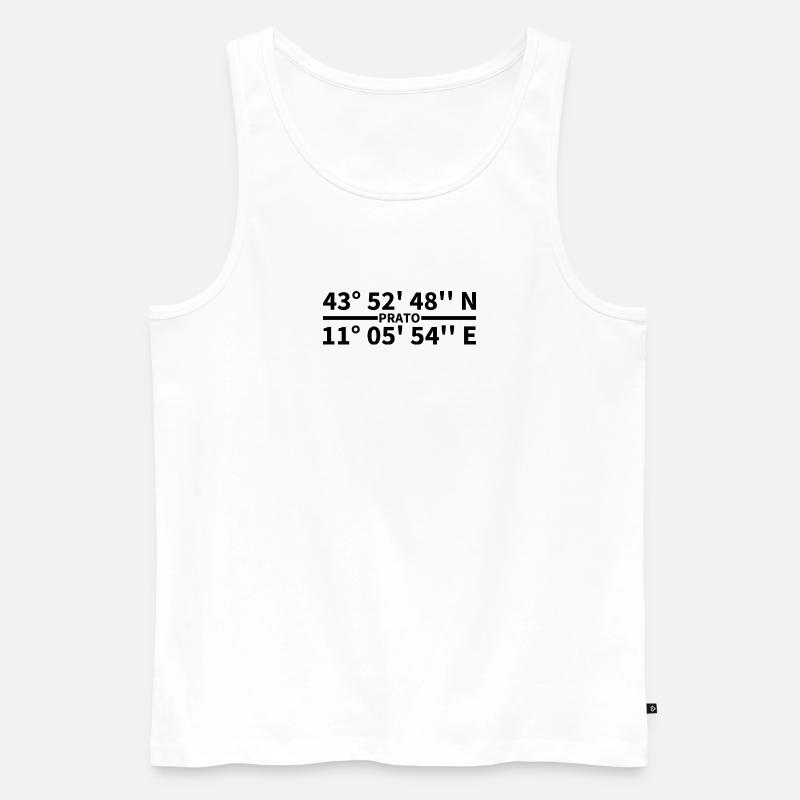 Prato Coordinates - Men's Premium Organic Tank Top - white
