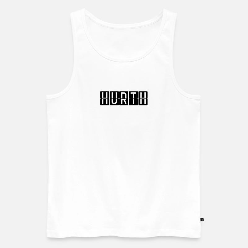 Hürth Flughafentafel - Männer Premium Bio Tank Top - Weiß