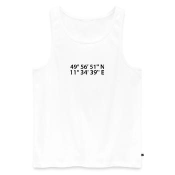 Bayreuth coordinates - Men's Premium Organic Tank Top - white - Front - AI Model Male 178 light (178cm)