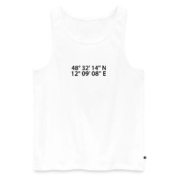 Landshut coordinates - Men's Premium Organic Tank Top - white - Front - Michal (187cm)