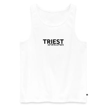 Coordonnées de Trieste - Débardeur bio Premium Homme - blanc - Devant - Michal (187cm)