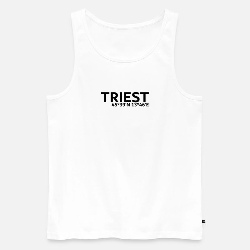 Coordonnées de Trieste - Débardeur bio Premium Homme - blanc