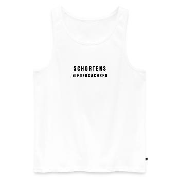 Schortens, Basse-Saxe - Débardeur bio Premium Homme - blanc - Devant - AI Model Male 178 light (178cm)