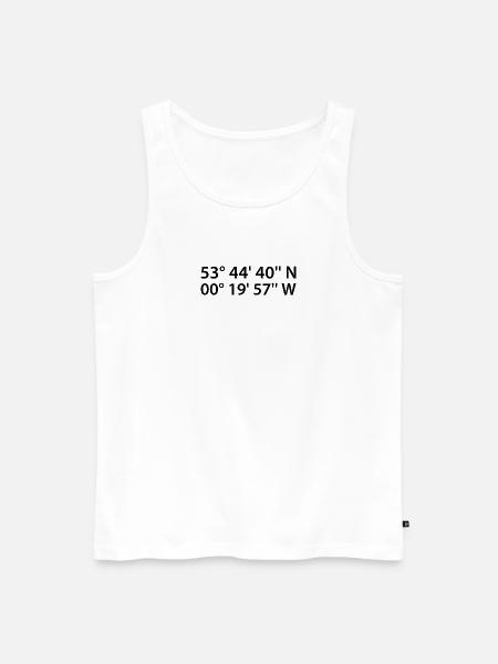 Kingston upon Hull Coordinates - Men's Premium Organic Tank Top - white