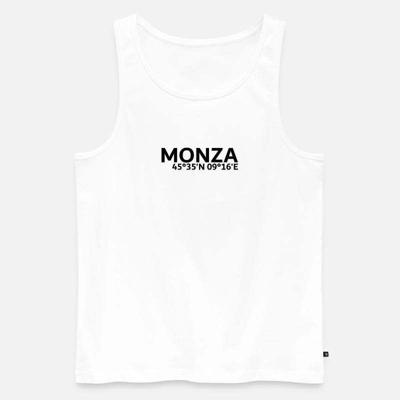 Monza coordinates - Men's Premium Organic Tank Top - white