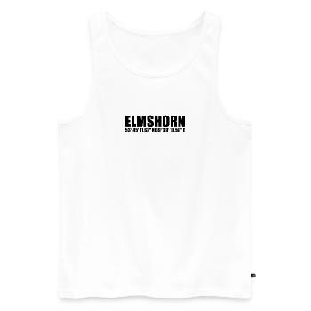 Elmshorn Koordinaten - Männer Premium Bio Tank Top - Weiß - Vorne - Michal (187cm)
