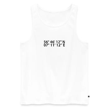 Coordonnées de Sankt Augustin - Débardeur bio Premium Homme - blanc - Devant - Michal (187cm)