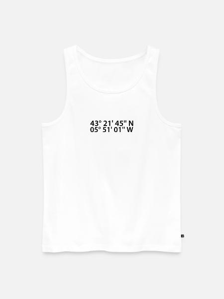 Oviedo coordinates - Men's Premium Organic Tank Top - white