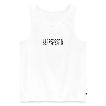 Badalona Coordinates - Men's Premium Organic Tank Top - white - Front - Michal (187cm)