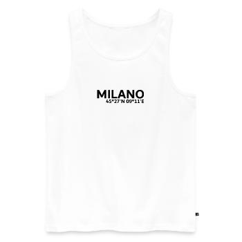Milano coordinates - Men's Premium Organic Tank Top - white - Front - AI Model Male 178 light (178cm)