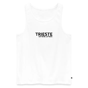 Coordonnées de Trieste - Débardeur bio Premium Homme - blanc - Devant - Michal (187cm)