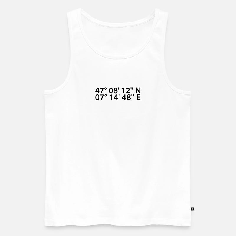 Biel coordinates - Men's Premium Organic Tank Top - white