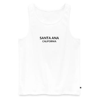 Santa Ana California USA - Männer Premium Bio Tank Top - Weiß - Vorne - AI Model Male 178 light (178cm)