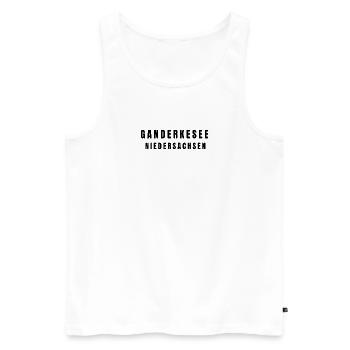 Ganderkesee, Basse-Saxe - Débardeur bio Premium Homme - blanc - Devant - Michal (187cm)