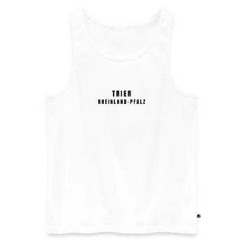 Trier Rhineland-Palatinate - Men's Premium Organic Tank Top - white - Front - Michal (187cm)