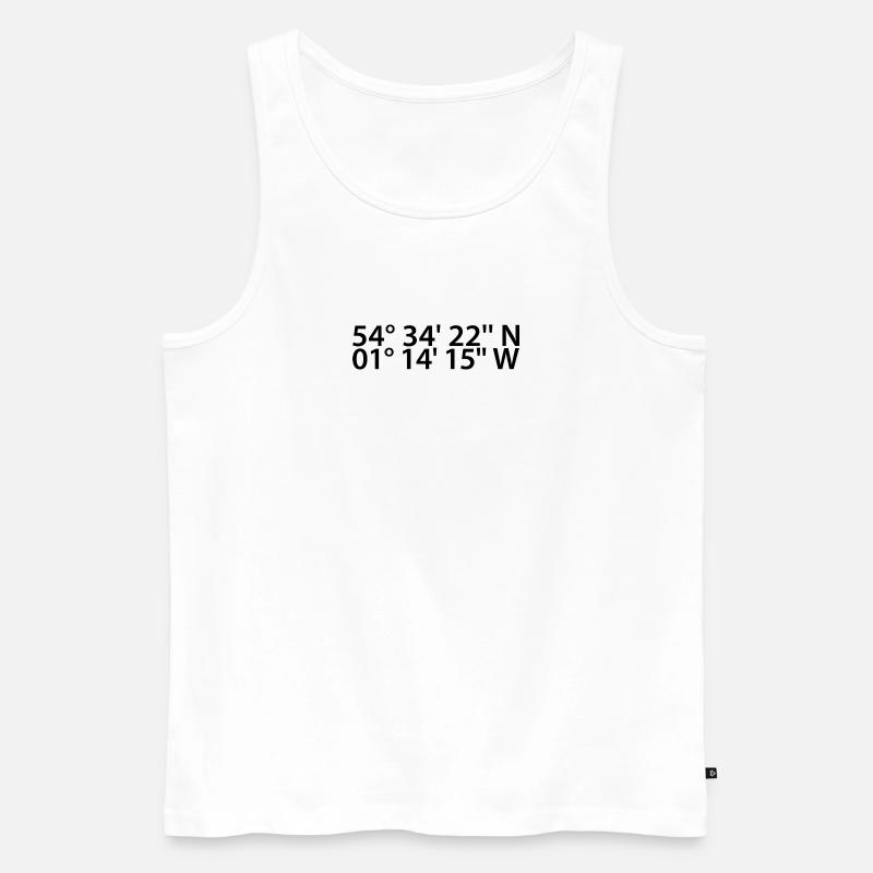 Coordonnées de Middlesbrough - Débardeur bio Premium Homme - blanc