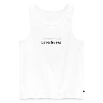 Leverkusen coordinates - Men's Premium Organic Tank Top - white - Front - Michal (187cm)