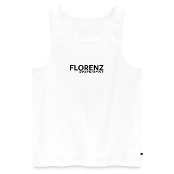 Coordonnées de Florence - Débardeur bio Premium Homme - blanc - Devant - Michal (187cm)