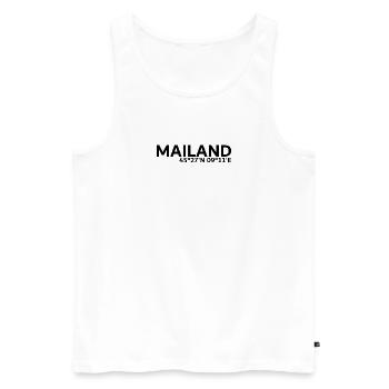 Coordonnées de Milan - Débardeur bio Premium Homme - blanc - Devant - Michal (187cm)