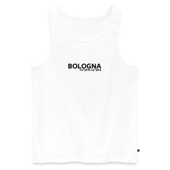 Bologna coordinates - Men's Premium Organic Tank Top - white - Front - Michal (187cm)