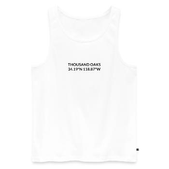 Thousand Oaks California USA Coordinates - Men's Premium Organic Tank Top - white - Front - Michal (187cm)