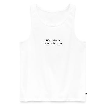 Sioux Falls South Dakota USA Koordinaten - Männer Premium Bio Tank Top - Weiß - Vorne - Michal (187cm)