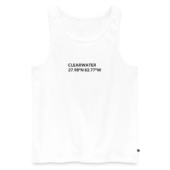 Coordonnées de Clearwater, Floride, États-Unis - Débardeur bio Premium Homme - blanc - Devant - Michal (187cm)