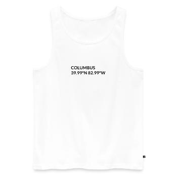 Columbus Ohio USA Koordinaten - Männer Premium Bio Tank Top - Weiß - Vorne - Michal (187cm)