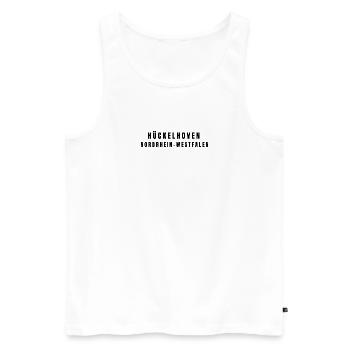 Hückelhoven, North Rhine-Westphalia - Men's Premium Organic Tank Top - white - Front - Michal (187cm)
