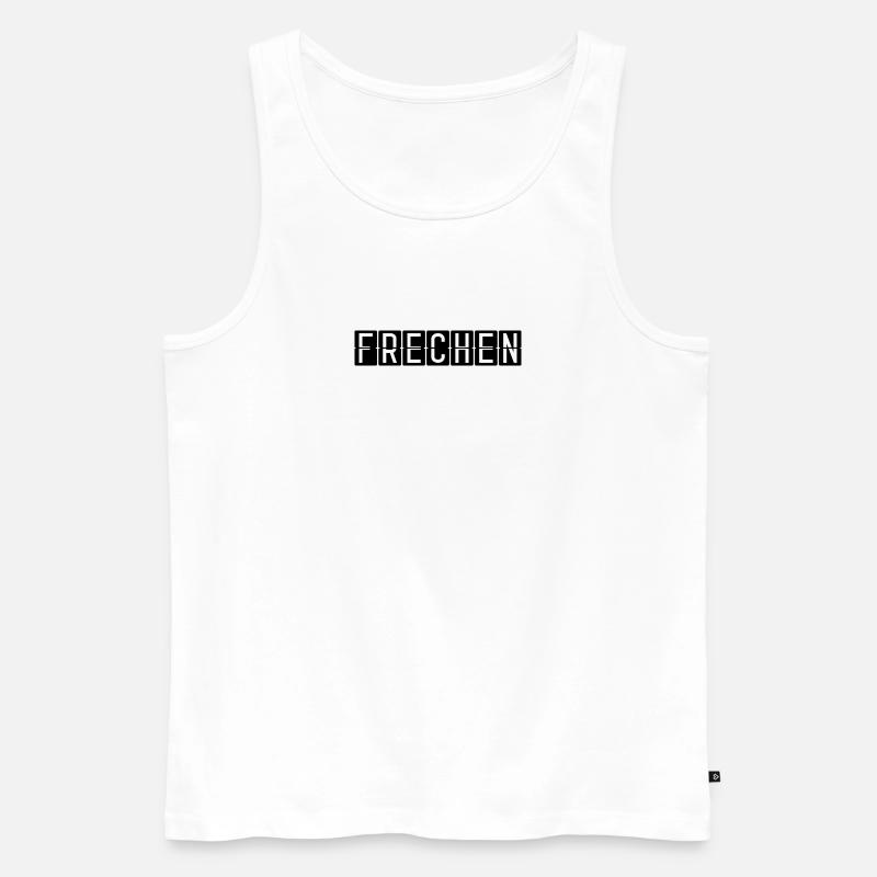 Frechen Flughafentafel - Männer Premium Bio Tank Top - Weiß