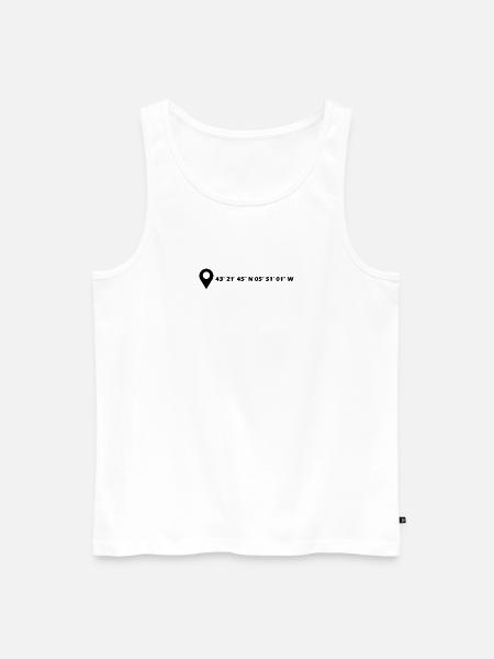Oviedo coordinates - Men's Premium Organic Tank Top - white