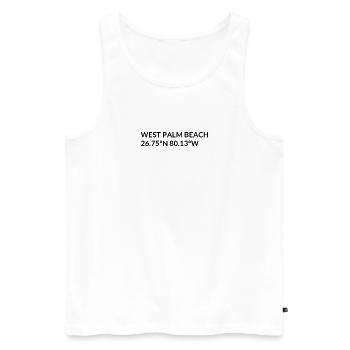 West Palm Beach Florida USA Koordinaten - Männer Premium Bio Tank Top - Weiß - Vorne - Michal (187cm)