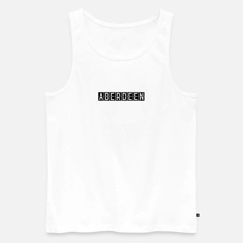 Aberdeen Flughafentafel - Männer Premium Bio Tank Top - Weiß