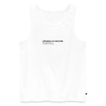 Mülheim an der Ruhr North Rhine-Westphalia Coordinates - Men's Premium Organic Tank Top - white - Front - Michal (187cm)