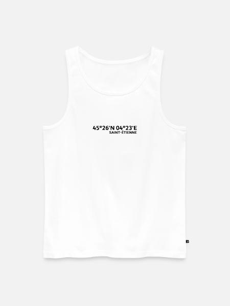 Saint-Étienne Coordinates - Men's Premium Organic Tank Top - white