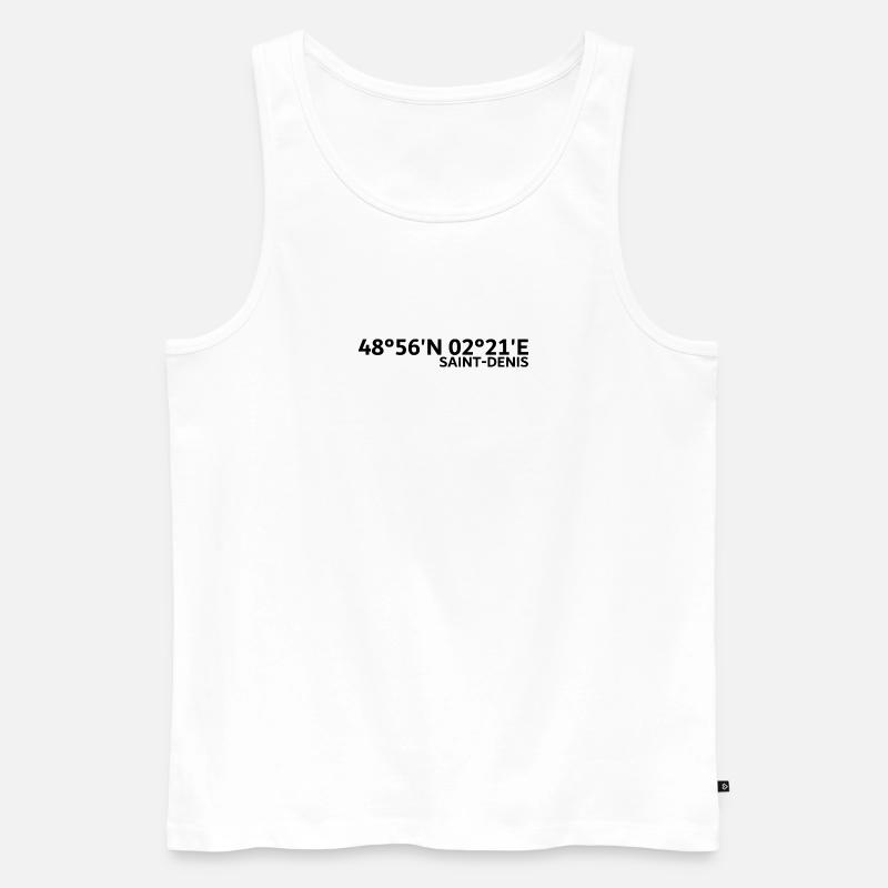 Saint-Denis coordinates - Men's Premium Organic Tank Top - white