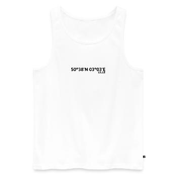 Lille Koordinaten - Männer Premium Bio Tank Top - Weiß - Vorne - AI Model Male 178 light (178cm)