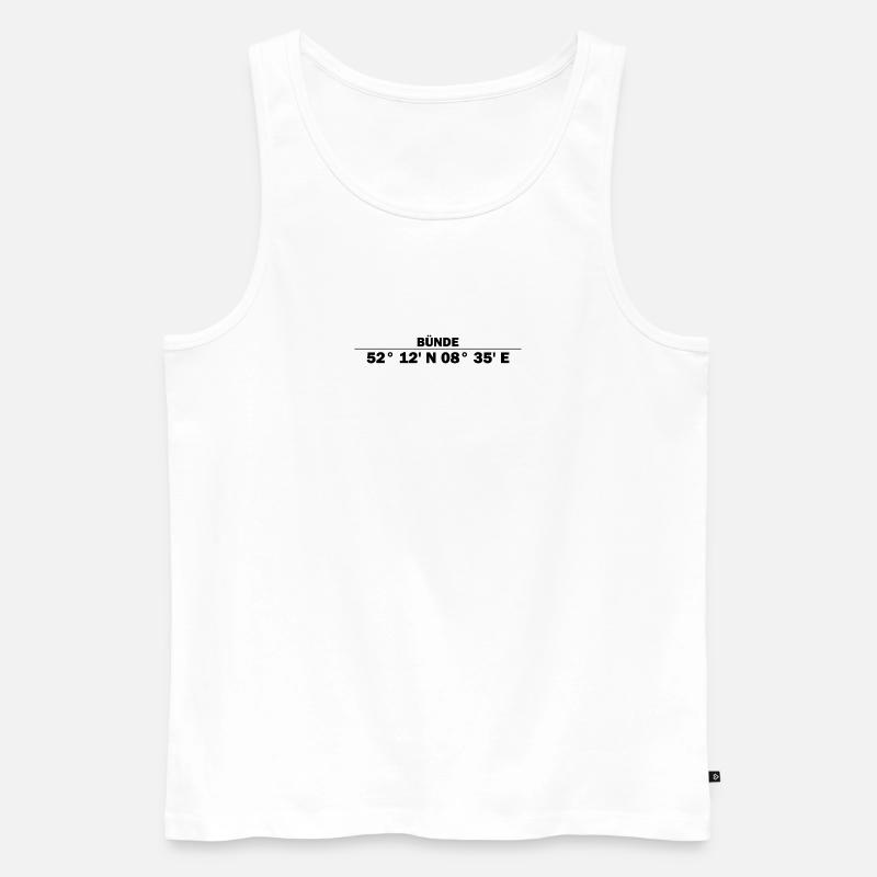 Frets coordinates - Men's Premium Organic Tank Top - white