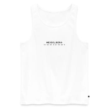 Coordonnées Heidelberg - Débardeur bio Premium Homme - blanc - Devant - Michal (187cm)